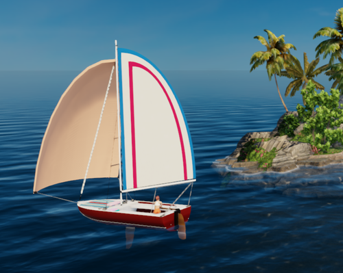 More information about "Small Sailboat with Spinnaker"